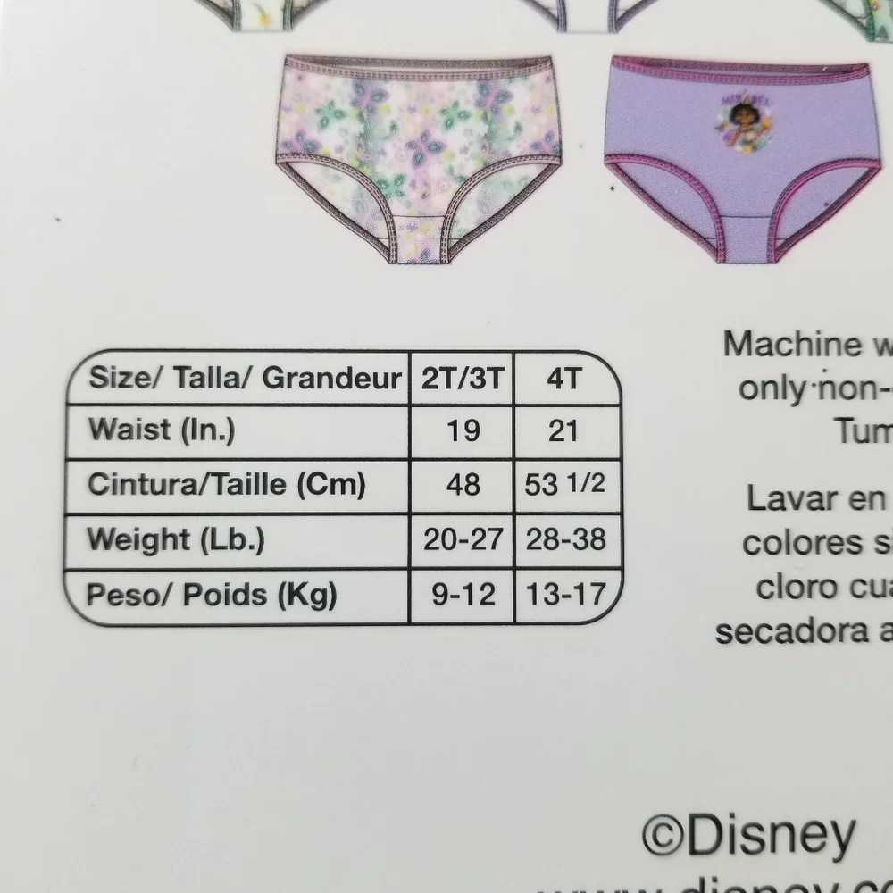 NWT ENCANTO GIRL'S BRIEF UNDERWEAR 100% COTTON SIZE 4T